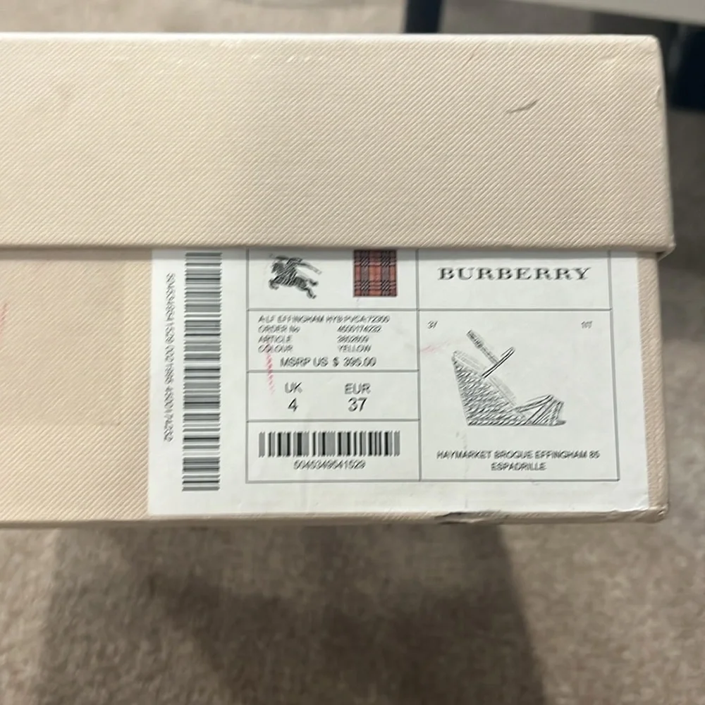 Burberry yellow haymarket